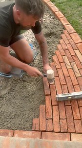 3.9M views · 60K reactions | Clay paver path laid,grouted, completed! #fypシ #fyp #trade #diy #garden #gardening #outdoorliving #bricks #pathway #landscaper #Landscaping #reel #gardeninspiration #project #gardendesign | JBH landscapes | Facebook