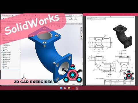 SolidWorks | 3D CAD EXERCISES 63 | StudyCadCam | Solution Tutorial |