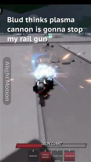 Railgun VS Plasma Cannon #roblox #saitamabattlegrounds #tsb #technology