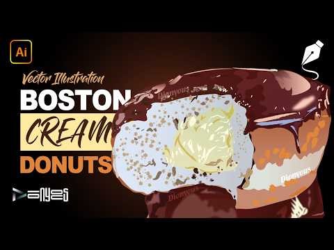 How to Create Sweet Fluffy Perfection: Stacked Boston Cream Donuts Vector Illustration