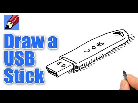 How to draw a USB Stick Real Easy