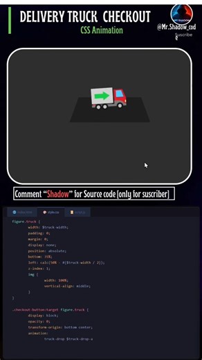 deliver truck with smooth animation checkout #coding #webdesign #uidesignlearn @Mr.Shadow_code