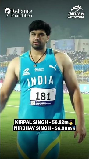 India dominated Men’s Discus Throw at SAAF 2025 | One-two finish on the podium | AFI #Shorts