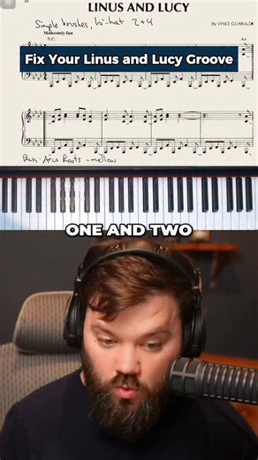 Fix Your Linus and Lucy Groove Check out my youtube channel for my full tutorial on this Vince Guaraldi classic: Learn Linus and Lucy (Charlie Brown) in Just 22 Minutes | Michael Clement Music