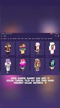 tutorial download dan pasang skin minecraft aesthetic #subscribe #trending #minecraft #aesthetic