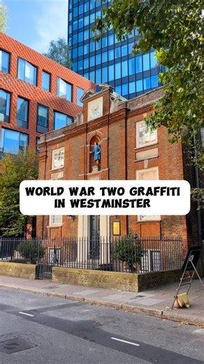 102K views · 2.9K reactions | Graffiti from World War Two in Westminster! It can be found on the old bluecoat school at number 23 Caxton Street. . . . . . #london #londonhistory #livinglondonhistory #ww2 #worldwartwo #hiddenlondon #secretlondon #westminster | Living London History | Facebook