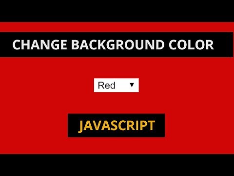 Change background color using by Javascript | javascript for beginners