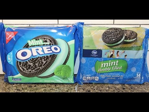 Mint Oreo Cookie vs Kroger Mint Cookie Blind Taste Test