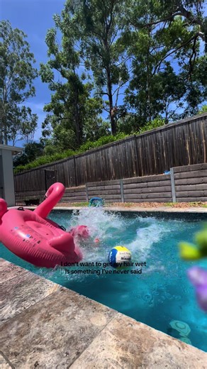 Summer Swimming Pool Fun with Friends