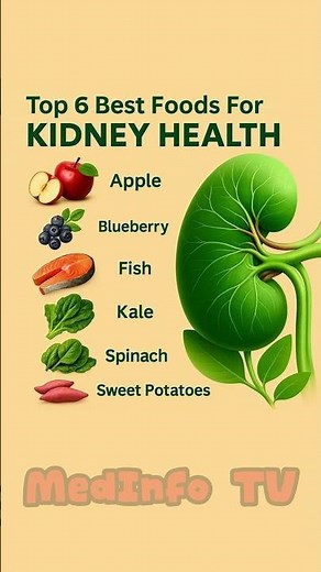 Top 6 Best Foods for Kidney Health You Should Eat Daily! 🫘🍎 #KidneyHealthyFoods
