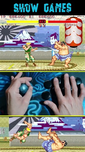 GUILE VS E HONDA POWER MASTER COMBO! 最強パワーコンボ！ SF2CE HAND CAM