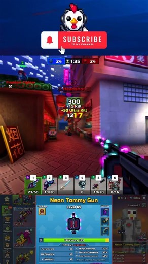 Neon Tommy Gun from Traders Van #pg3d #pixelgun #pixelgun3d