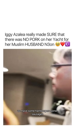 frealhumor - Celebs & Steamers on Instagram: "Iggy Azalea reportedly ensured there was no pork on her yacht for a Muslim partner reflects a broader historical tradition: Islamic halal dietary practices and the social customs built around respecting them. Halal rules originate in the Quran and early Islamic law, developing over centuries into clear guidelines about permitted and forbidden foods, with pork being one of the most well-known prohibitions. In modern life, these practices extend beyond