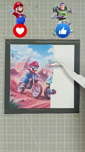 Mario Bros. vs. Buzz Lightyear Trail Race! #mario #buzzlightyear #shorts