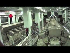 Amazing Tour of Ship's Engine Room. Moder technology