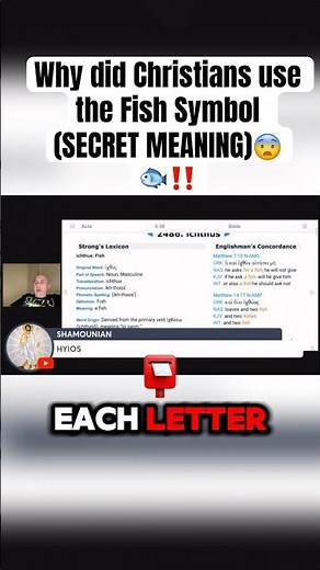 Christians used the Fish Symbol to Point to Jesus⁉️😨🐟 #christian #Jesus #samshamoun