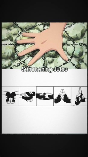 The hand signs of summoning jutsu # Naruto #anime #naruto