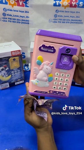 Piggy Bank ATM with Fingerprint Access for Kids