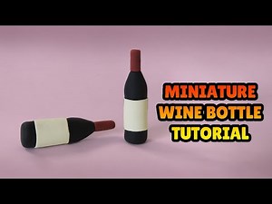 🔴 DIY How to Make WINE BOTTLE - Polymer Clay, plastilina and Fondant Tutorial