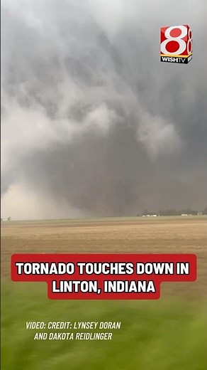 Tornado touches down in Linton, Indiana #shorts