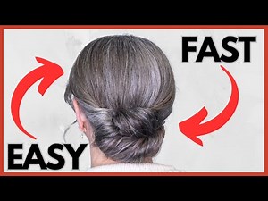 EASY chignon bun hairstyle for long hair