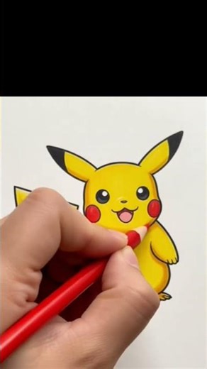 Cute Pikachu Coloring ⚡🎨 | Soft Pencil Shading | Relaxing Short