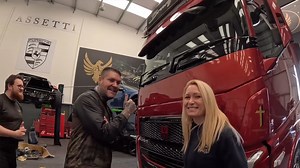 Scratching expensive truck paint with a wire brush