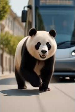 Panda Races Tram Loses Instantly in Hilarious Fail | Nebula Shots