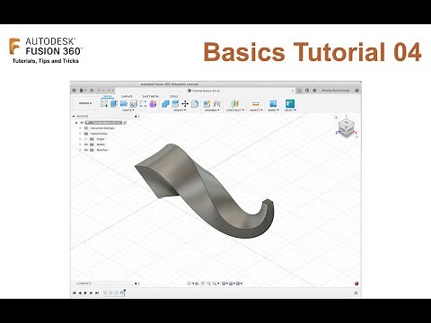 Autodesk Fusion 360 Basics - Sweep Tool (Tutorial 04)