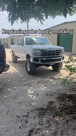 How to replace old body molding ! #diy #howto #obs #ford @chevy #dodge #automotive #truck #texas #powerstroke #fyp