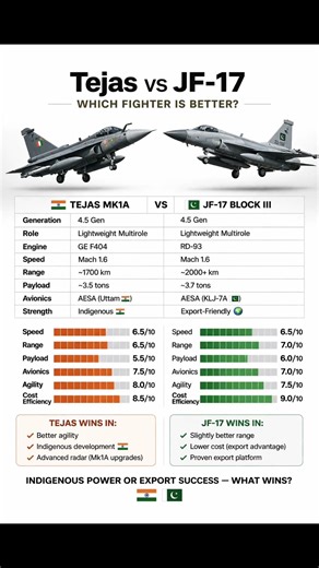 Tejas Mk1A vs JF17 Block III🔥Ultimate Fighter Showdown #Tejas #JF17 #FighterJets #Defense #Military