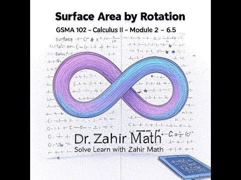 12- GSMA 102- Calculus II- Module 2 - 6.5 (Part 2) Surface Area of Revolution | Example 4 & Q34 |