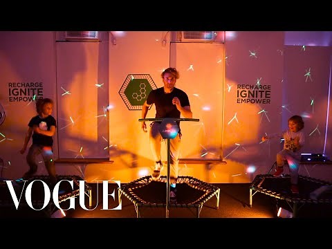 Watch Supermodel Brad Kroenig Do the Trampoline Cardio Workout—With His Mini-Me’s