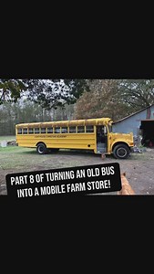 48 reactions · 13 comments | Part 8 of turning an old bus into a mobile farm store! We have finished sanding, she has had a bath, and she is now all dressed and taped off for paint! We are doing a two tone paint job and I can’t wait to see how it looks! Leave your color guesses in the comments! #lightfootfarmsteadtn #homesteadersoftennessee #homesteadtiktok #businessowner #mobilefarmstore #busmakeover #mobilemeatbus #part8 | Lightfoot Farmstead | Facebook
