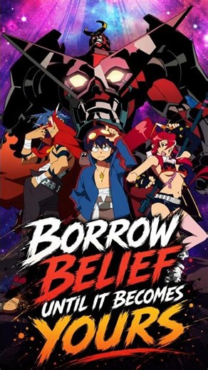 Gurren Lagann Makes Confidence Feel Like Survival #gurrenlagann #anime #shorts