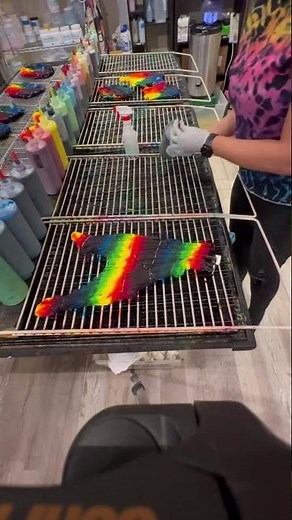 Electric Rainbow Tie Dye Pants tutorial #tiedyeartist #tiedyeprocess #tiedye #tiedyetechniques