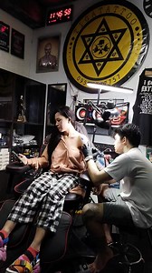 Unique Hanyya Mask Tattoo Client. from China | Tiga Tattoo