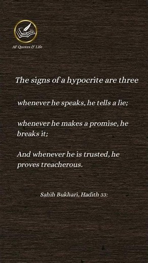 The 3 Signs of a Hypocrite#afqoutesandlife#english#shorts