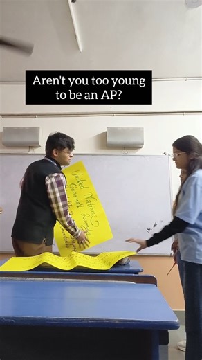 Anubhav Roy on Instagram: "I mean, being 23 doesn't make me a kiddo right 🤓 #relatable #teacherdiaries #assistantprofessor #fyp #instafeed"