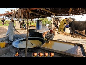 Beautiful Old Culture and Traditional Village Life of Punjab Pakistan || Making Jaggery Gurr