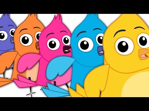 Five Little Birds | Children's Nursery Rhymes | Bird Song | Kids Tv Nursery Rhymes