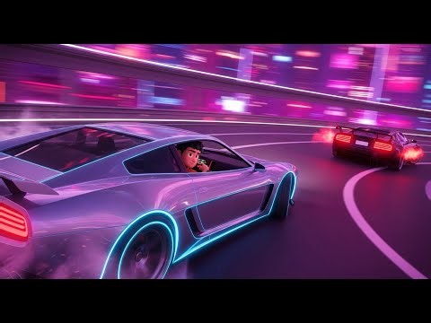 Pixar Style 3D Animation: NEON NIGHT CHASE 🚗💨 | 4K Synthwave Pop Music Video