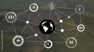 agriculture smart farming technology - industry 4.0.Concept Harvesting and Planting with Technology and smart farming. . High quality 4k footage Stock Video