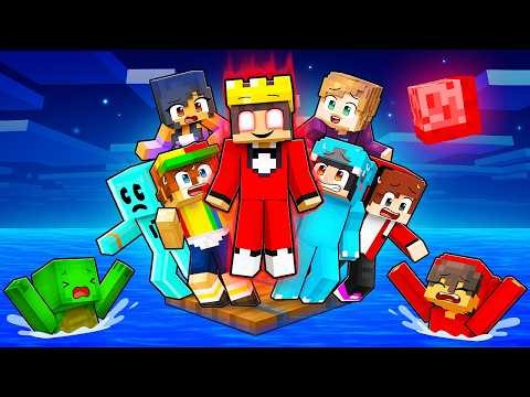 I put 10 Youtubers on a Minecraft Possessed ONE RAFT!