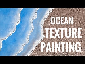 Easy Texture painting using modelling paste / Ocean Texture Painting Tutorial