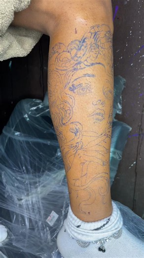 BLK & grey #leg tattoo#😍☺️ #@tattoo studio🩸🖋️ @rajubudhathoki677 @suzanlaama @Wangchhu Sherpa @Sonam tamang @yezi rai