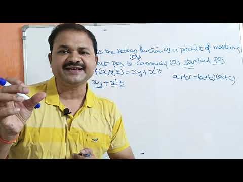 Ex 3|Convert POS to Canonical POS|Standard POS|Express the Boolean Function as a Product of Maxterms
