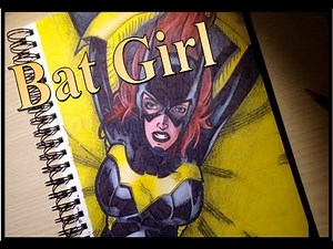 Drawing Bat Girl Barbara Gordon (Batman Universe)
