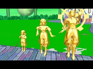 dragon ball women transformed into gold statues #asfr #petrification #animation #mmd #固め