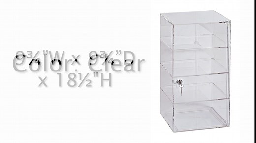 Amazon.com: SSWBasics 4-Shelf Acrylic Tower Display Case - 9¾”W x 9¾”D x 18½"H - with Removable Shelves and Lock and Key - Perfect for Countertop Checkout Area and Impulse Buys : Industrial & Scientific
